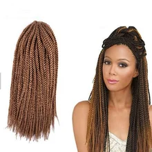 Омбре крючком косы 1 упаковка 30 прядей/Упаковка 18 ''маленький Сенегальский твист