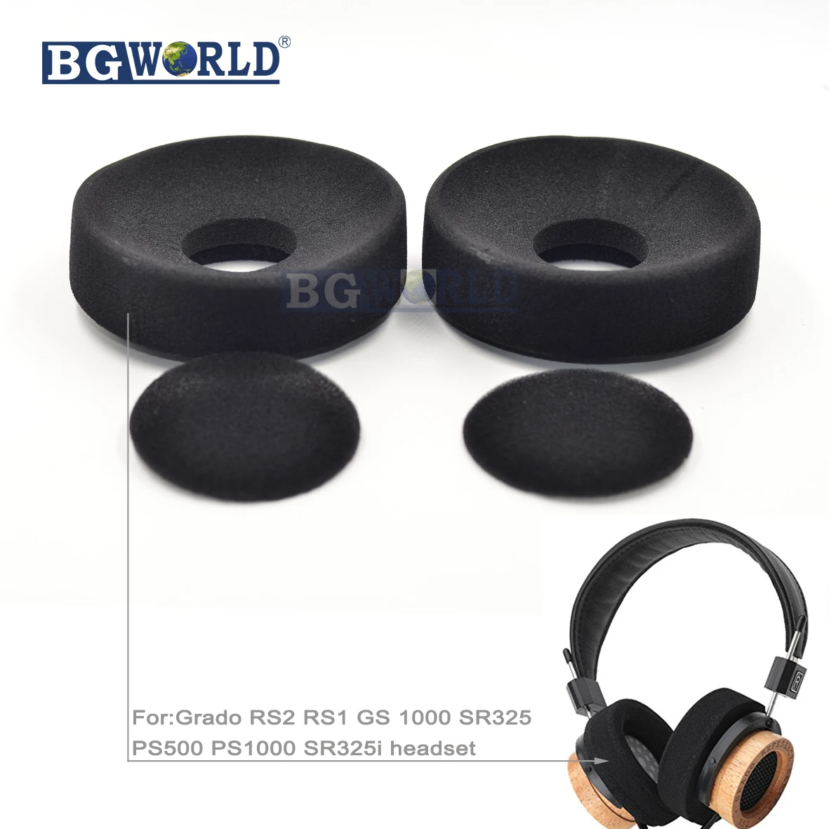 

BGWORLD Ear pads Earpad earmuff cushion foam pilow for Grado RS2 RS1 GS 1000 SR325 PS500 PS1000 SR325i headset sponge headphones
