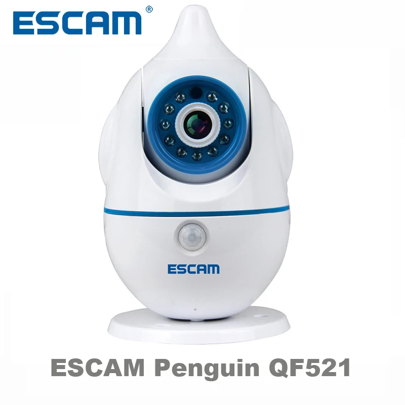 ESCAM Penguin QF521 WIFI IP camera Baby care temperature and humidity sensors audio with voice Alarm Night vision IP Camera