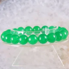 Ювелирные изделия ручной работы для женщин стрейч 10 мм круглые бусины натуральный камень зеленый Jad браслет " 1 шт LH1739