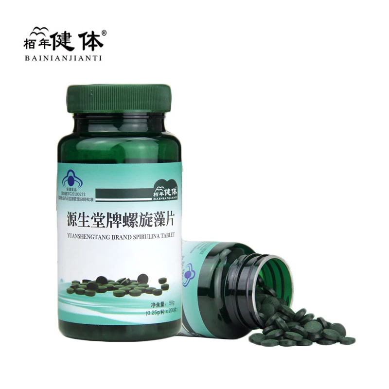 

200Pcs Immune Spirulina Tablet 100% Natural No Pollution Anti-Fatigue Loss Weight Enhance Hypoglycemic Prevention Three High