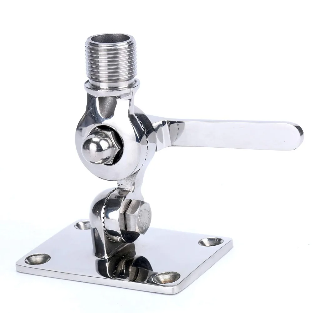 

Marine VHF Antenna Adjustable Base Mount for Boats -Stainless Steel