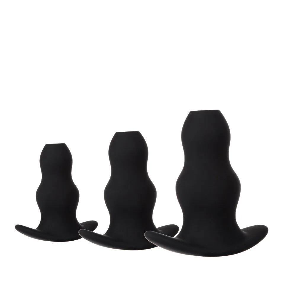Hollow Anal Plug Silicone Butt Plug G Spot Vagina Stimulator Prostate Massager Masturbation Erotic Sex Toys for Women Men Gay (1)