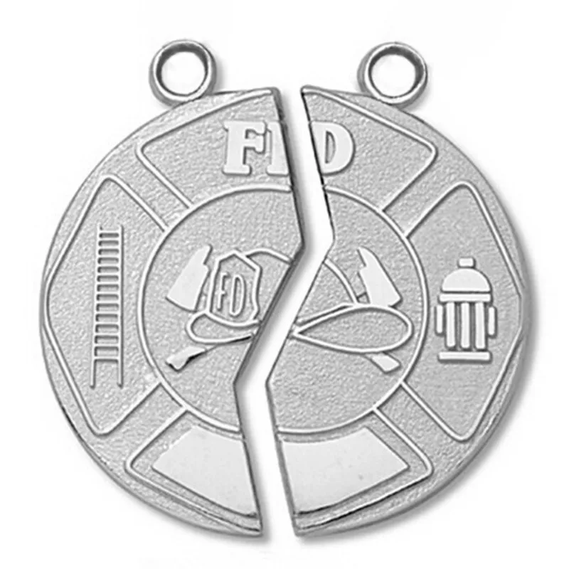 Metal alloy firefighter department badge metal alloy fire rescue