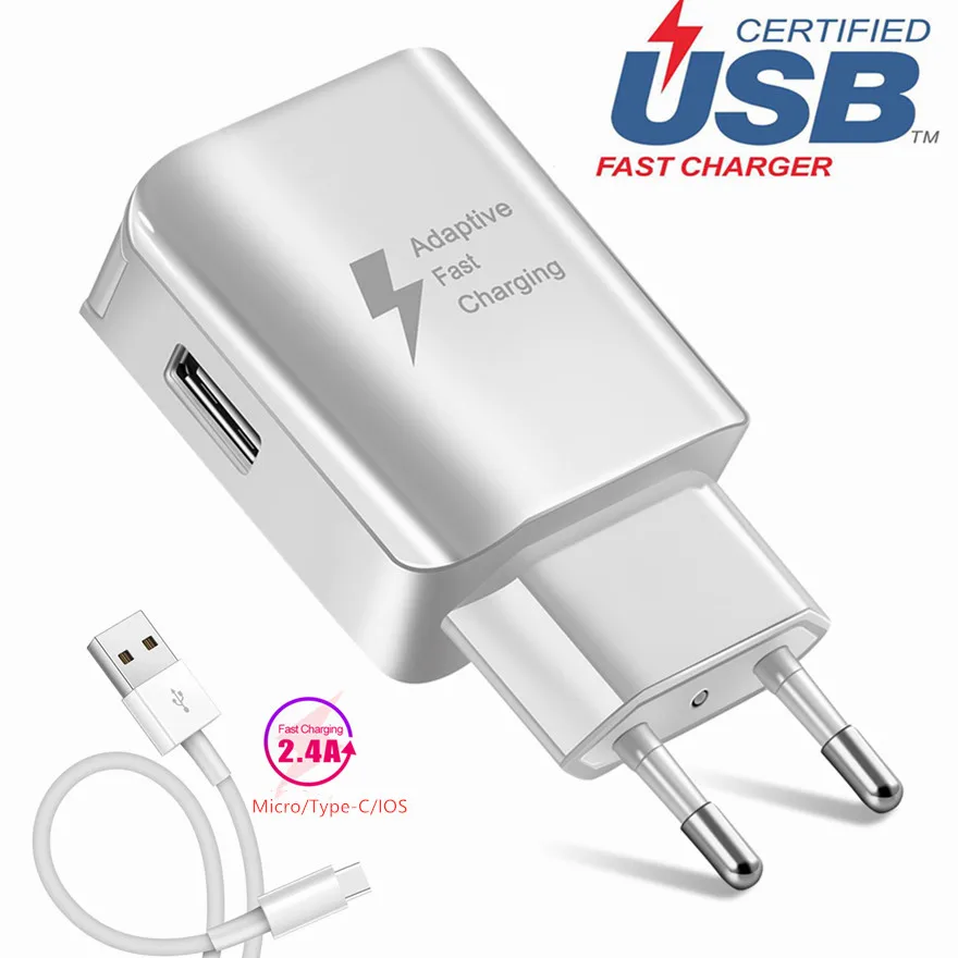 

Fast USB Charger Original Mobile Phone Charger For iPhone X Samsung Quick Charge Travel EU US Adapter Chargers For Xiaomi Mi 9