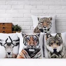 Нордический стиль чехлы на подушки для дома Декор животных декоративные наволочки для подушки Тигр Волк Олень Подушка Бархатная подушка для дивана