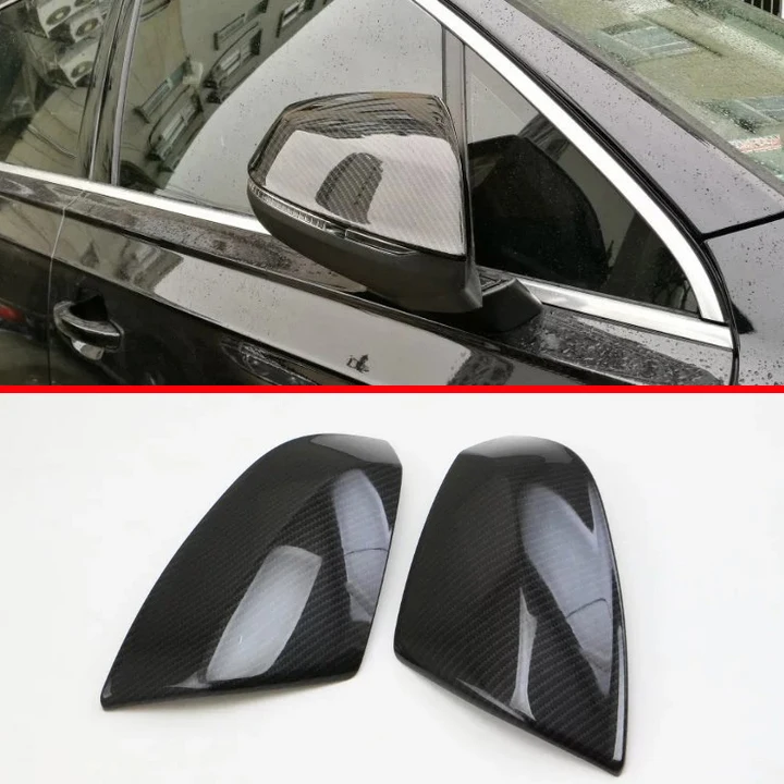 

Carbon fiber Style Side Mirror Cover Trim For AUDI Q7 2016 2017 Car Accessories Stickers