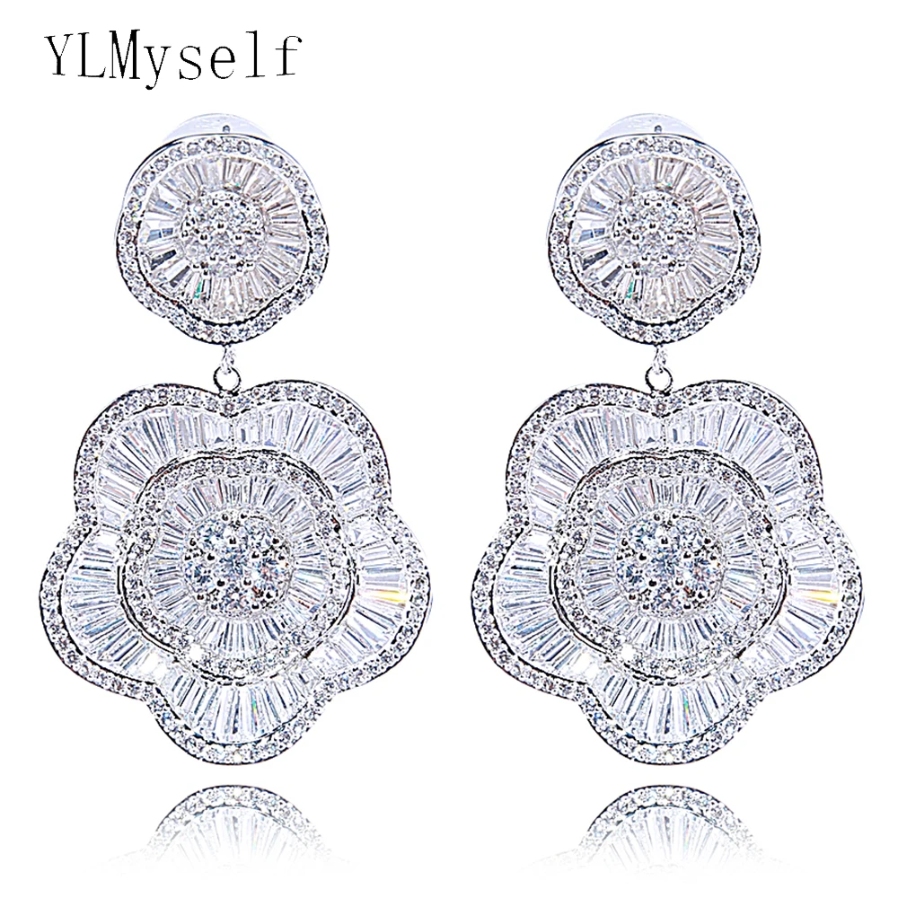 Очень большие дорогие серьги капли для свадебной вечеринки ювелирные изделия