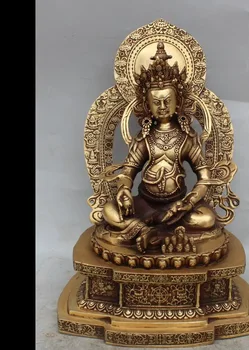 

4884313 11China Tibet God Yellow Jambhala Buddha Foo Fu Dog Lion Leo Kylin Mouse Statue