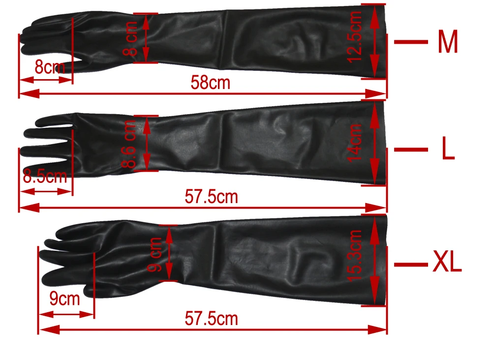 3D наручные бесшовные Взрослые Унисекс черные латексные длинные перчатки Фетиш латексные перчатки