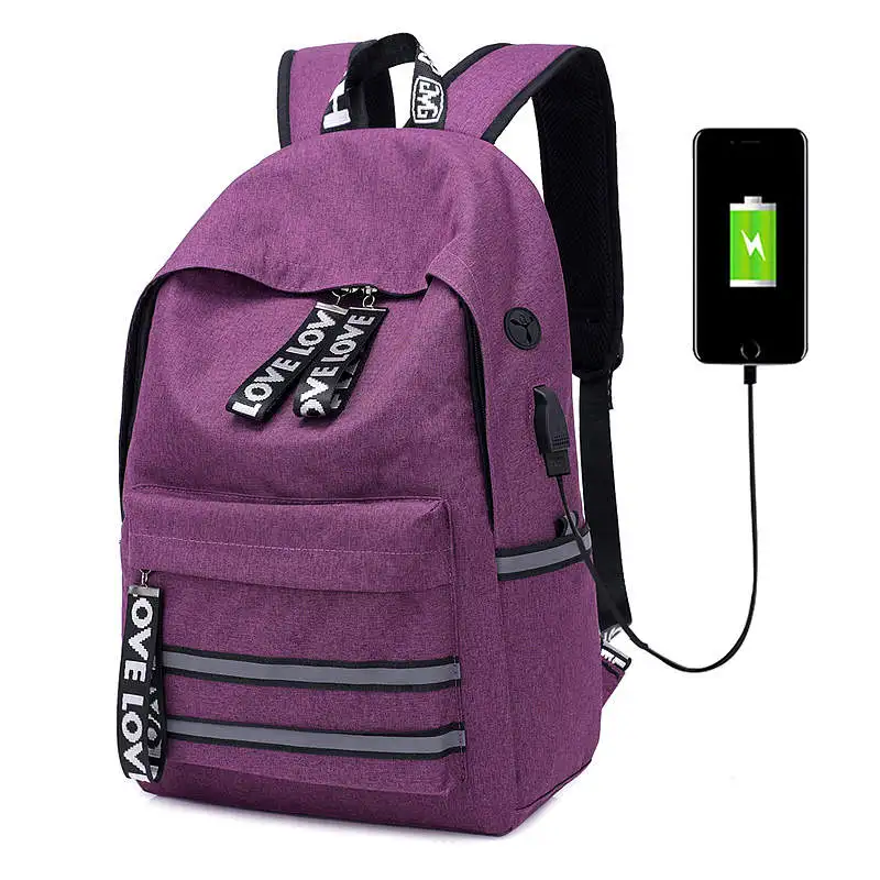 

USB Unisex Design Backpack fashionable school bags for teenage girls Rucksack Daypack Oxford Canvas Laptop Fashion Man Backpacks