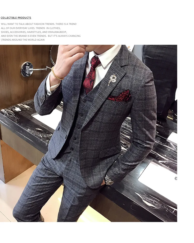 Men's plaid suit