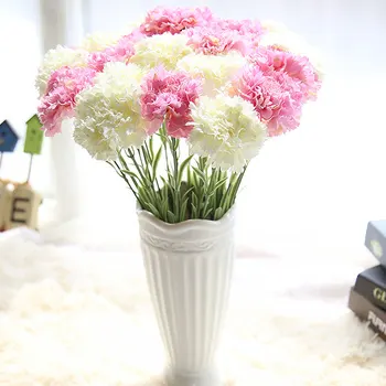 

Mother's Day Gift 10 5 1PCS/lot Approx 9 cm Artificial flores Carnation Flower Head Flores Artificiales Para Decoracion Hogar