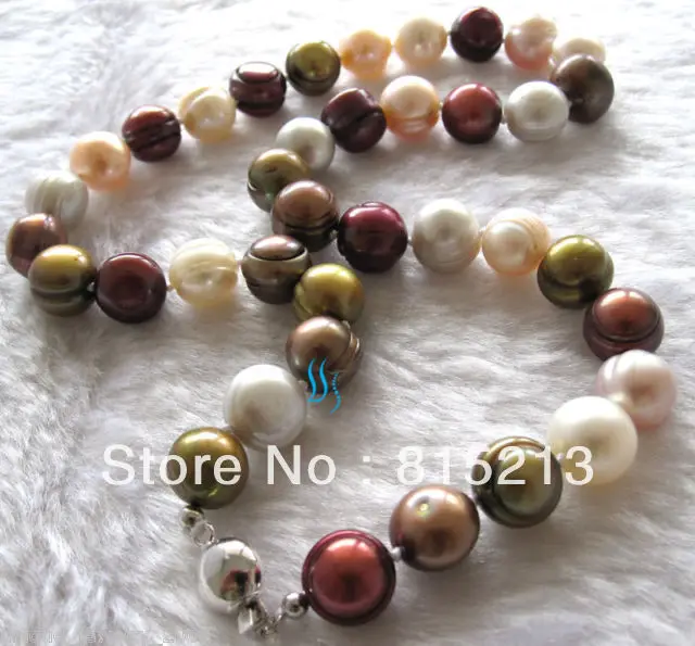 

ddh00857 12mm Multi Color Freshwater Pearl Necklace Strand 28% Discount
