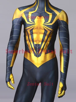 

2018 New Spiderman Costume 3D Printed Lycra Spandex Halloween Cosplay Spider Zentai Suit For Kids/Adult Free Shipping