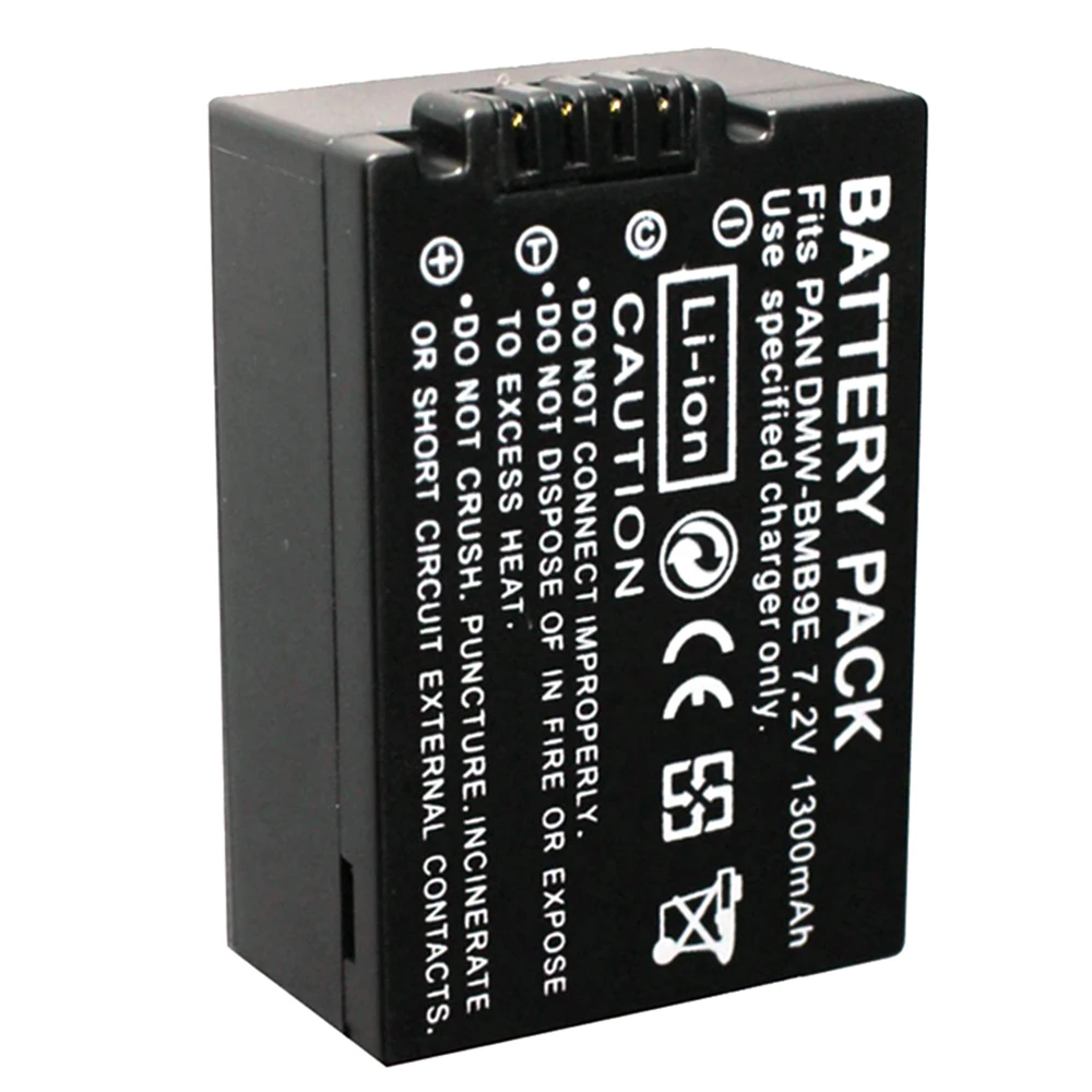 

1pc 1300mAH DMW-BMB9 DMW-BMB9E DMW BMB9 Li-ion Battery for Panasonic Lumix DMC FZ40K FZ45K FZ47K FZ48K FZ60 FZ70 FZ100 FZ150