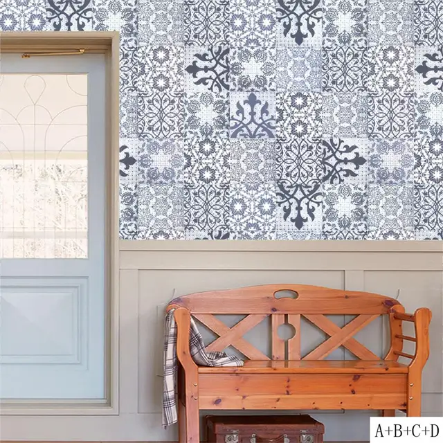 100x20cm vintage diy wall tiles stickers kitchen waterproof