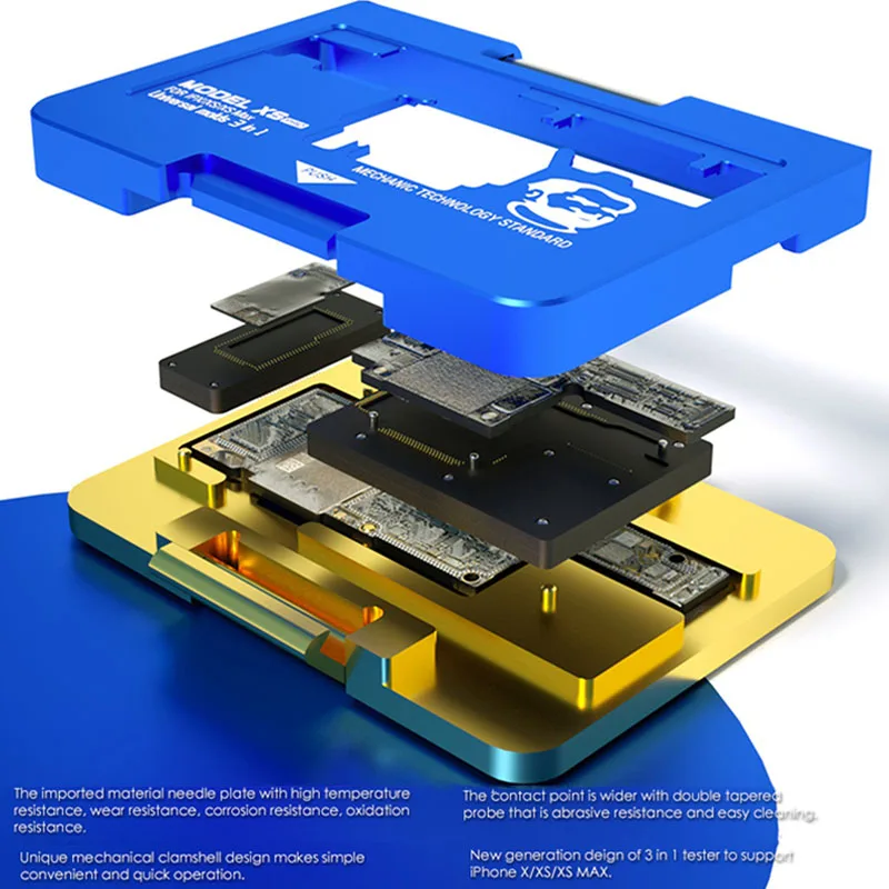 MECHANIC 3 в 1 Универсальный испытательный прибор для iPhone X XS XSMAX материнская плата устройство для обнаружения круглый платформа обнаружения