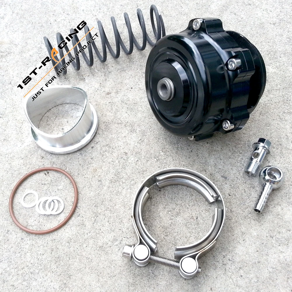 BOV Turbo Blow Off Valve Aluminum Flange&V Band Clamp& Spring & Gaskets on