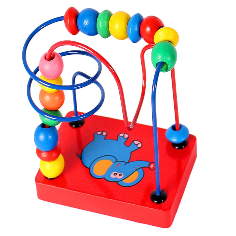 Wooden Educational Toy for Baby Kids Math Toy Colorful Counting Circles