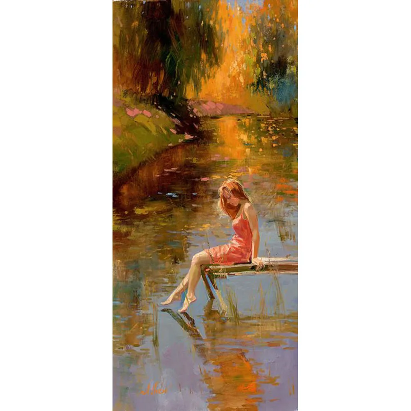 

hand-painted Abstract oil painting Warm reflections by Irene Sheri paintings for living room wall canvas painting cuadros