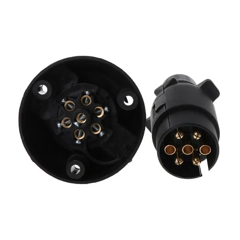 

7 Pin Trailer Plug 12V Caravan Socket Towbar Towing 7Pin Plastic Trailer Connectors European Standard Car Accessories