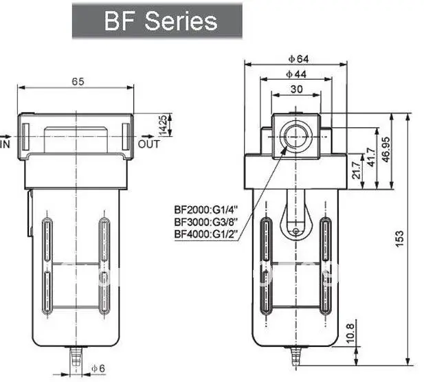 Airtac 1/2 ''воздушный фильтр модели BF4000 10 шт в партии