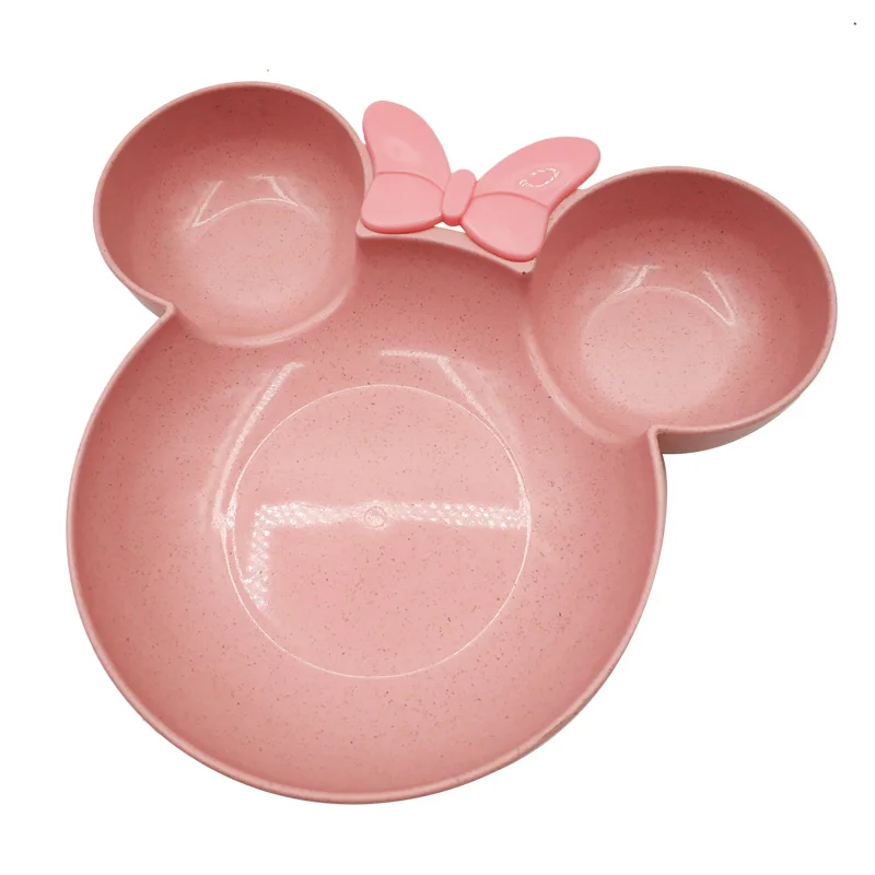 1Pc Baby Tableware Cartoon Kids Divided Bowl Wheat Straw Children Plates Baby Feeding Dinnerware Eating Food Dishes with bow 1Pc Baby Tableware Cartoon Kids Divided Bowl Wheat Straw Children Plates Baby Feeding Dinnerware Eating Food Dishes with bow