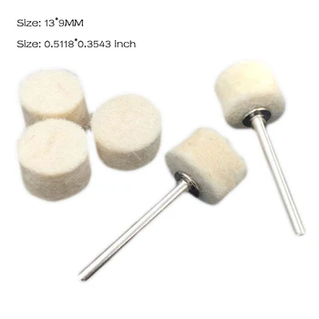 

100Pcs 13mm Wool Felt Polishing Buffing Pad + 2 Shank For Dremel Grinding Wheel