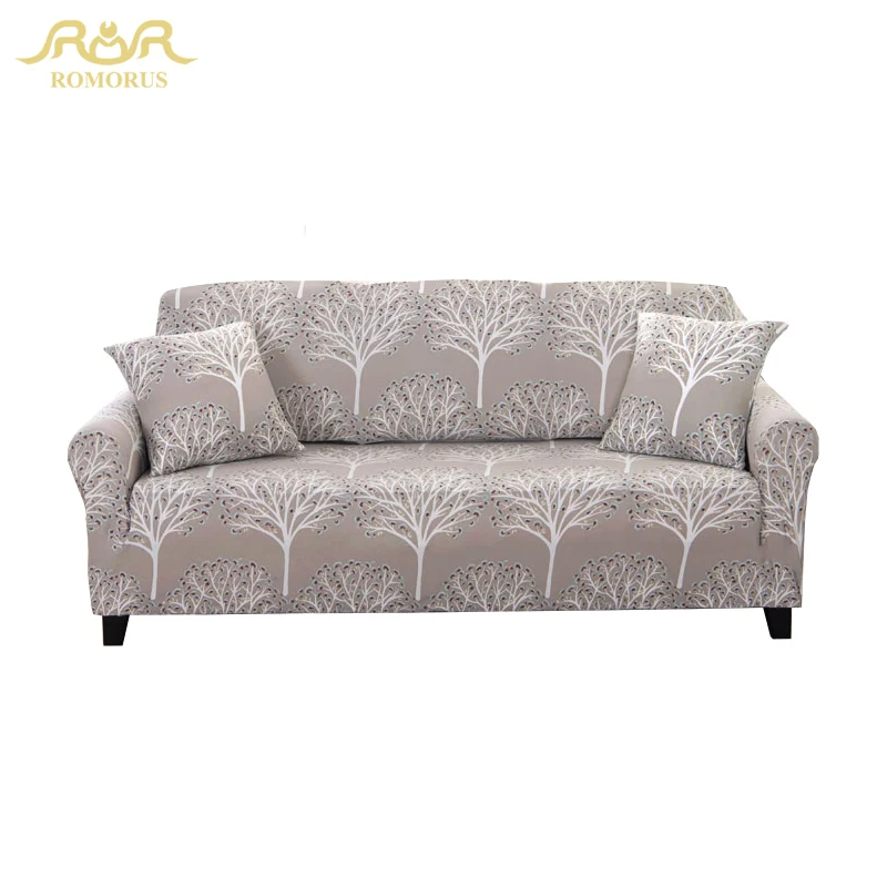 

ROMORUS Stretch Sofa Cover Furniture Cover European Art Print New Cloth Machine Washable Sofa Cover Big Elastic Slipcovers