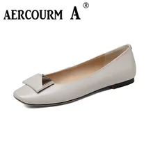 Aercourm a/Новинка года осень Для женщин Пояса из натуральной кожи Обувь для отдыха женские эспадрильи без каблука Повседневное Для женщин Обувь кожаная для девочек h841