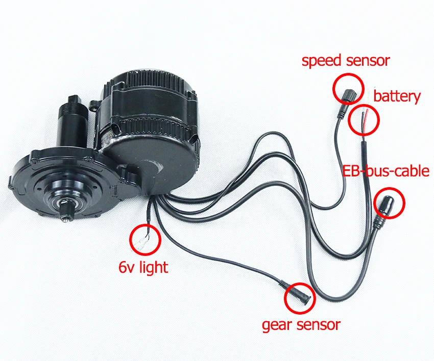 Clearance 48V 750W Bafang Motor with Gear Ebike Conversion Kit  Mid Drive 8FUN Motor Set for Electric Bike Electric Bicycle Conversion Kit 5