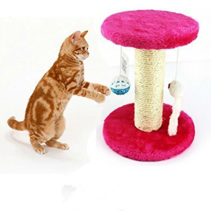Rolling Sisal Sphynx Cat Scratching Post with Trapped Ball