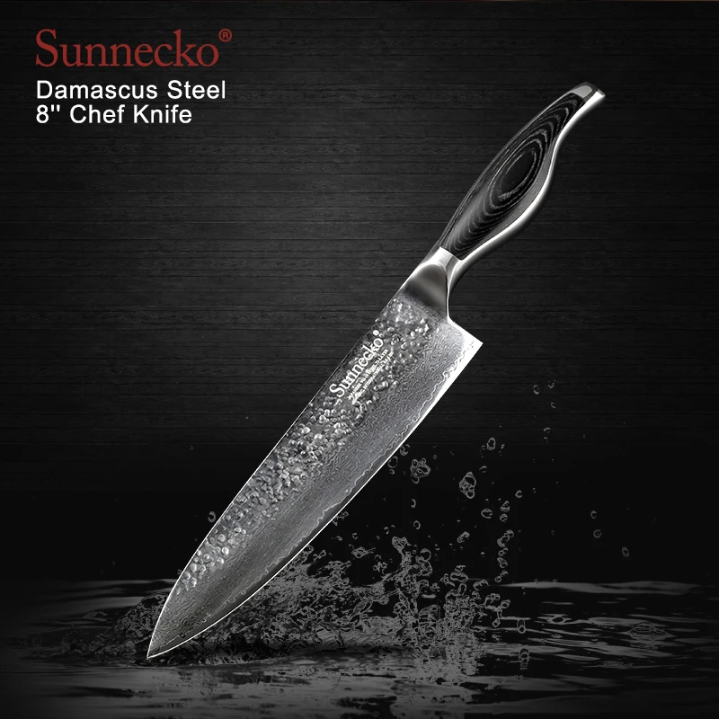 SUNNECKO дамасский шеф повар Santoku обвалочный нож японский VG10 стальные лезвия