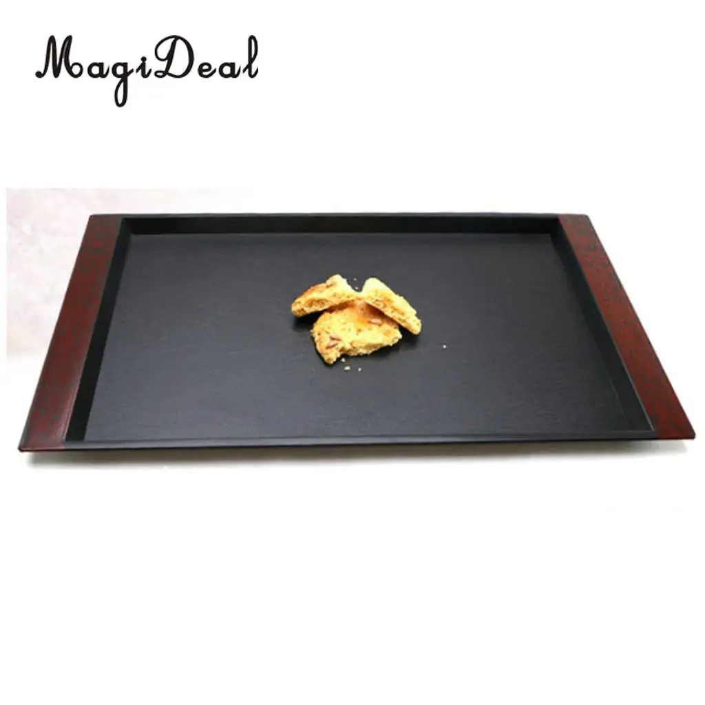 Rectangle Food Breakfast Tray Cup Tea Snack Serving Tray Sushi Platter Plastic Grain Plate Hotel Kitchen Storage Tableware