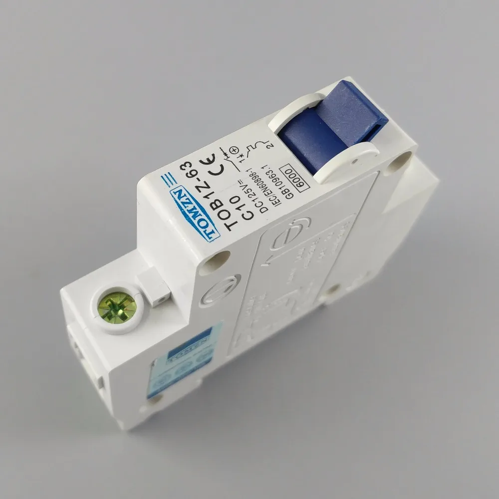 1P 10A DC 125V автоматический выключатель MCB C curve|mcb rccb|mcb circuit breakermcb mini breaker |