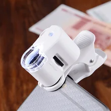 Универсальный зажим для мобильного телефона микроскоп Лупа микро объектив 60X оптический зум телескоп объектив камеры