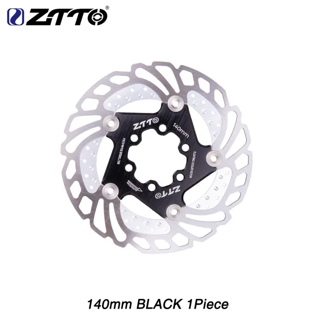 ZTTO 140/160/180/203 мм горный велосипед диск для дорожного велосипеда тормоза быстро остыть велосипеда Нержавеющая сталь охлаждения дисковые тормоза плавающий ротор - Цвет: 140mm black