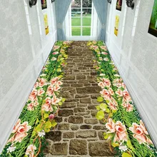 Пользовательские 6 мм 3D ковер коридор прохода лестничная Полоса ковер спальня полный прикроватный крыльцо дома Свадебные Нескользящие коврики булыжные коврики