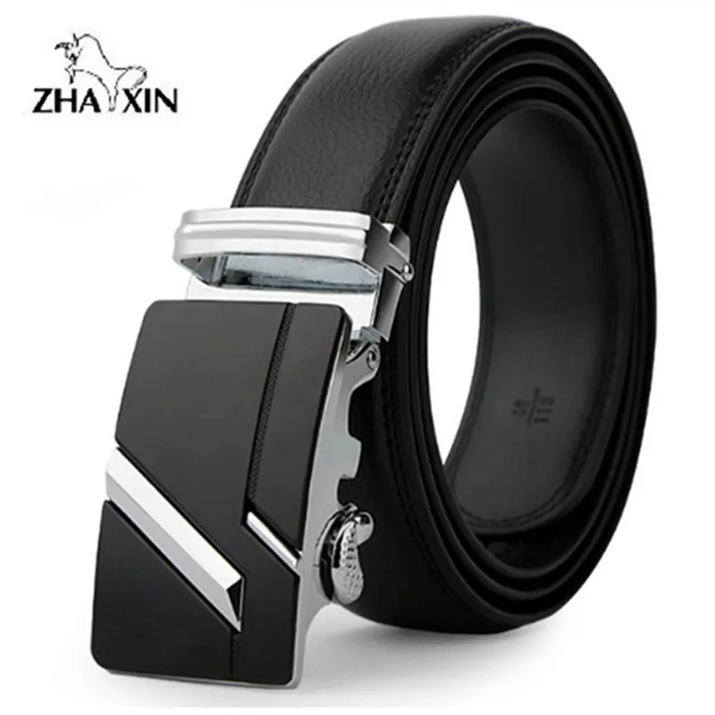 

Fashion Leather Mens Belts Automatic Buckle Fashion Belts For Men Business Popular Male Brand Black Belts Luxury