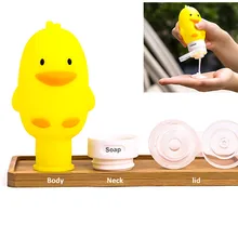 Food-grade Silicone 60/80/90/100ML Makeup Cute Travel Bottles Shampoo Shower Gel Lotion Sub-bottling Tube Squeeze Empty Bottle