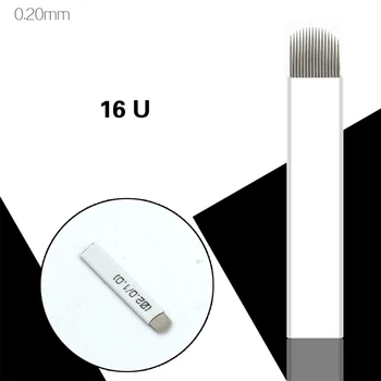 

0.2mm Flex 16U shape manual microblading needle for permanent makeup micro blades eyebrow Tattoo Manual Pen Tools