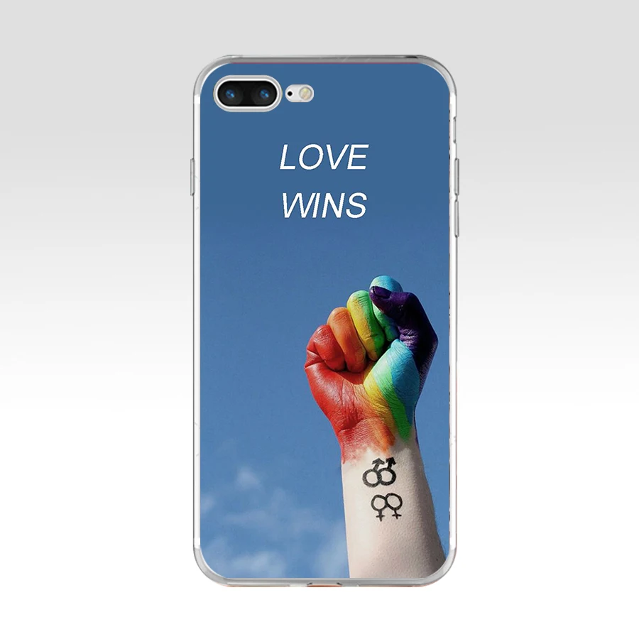 69SD геи лесбиянки Радужный Флаг ЛГБТ Радужный Флаг гордость арт силиконовый чехол-накладка из мягкого ТПУ чехол для Apple iPhone 6 6s 7 8 plus чехол