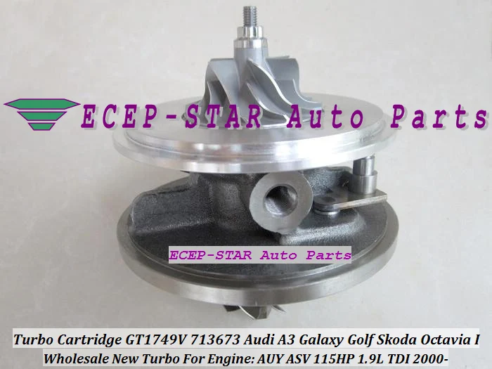 Turbo CHRA Cartridge Turbocharger GT1749V 713673-5006S 713673 For Audi A3 Galaxy Golf Skoda Octavia I 2000- 1.9L TDI AUY ASV 115HP