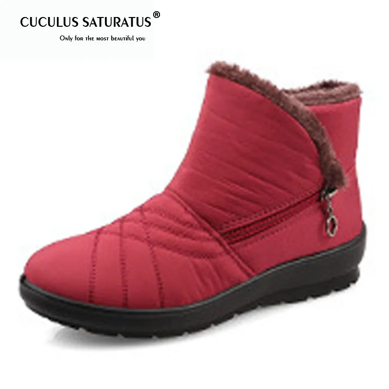 jiasuqi winter snow flat ankle boots