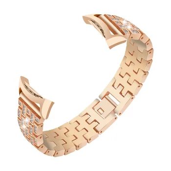 

Accessories Crystal Rhinestone Stainless Steel Metal Watch Bands Bracelet Strap For Samsung Galaxy Gear Fit 2 Fit2 PRO SM-R360