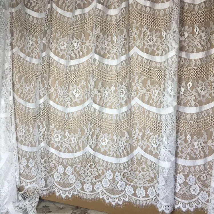 

3Meters/lot Unilateral Wave Eyelash Lace Fabric DIY Clothing Wedding Material RS729