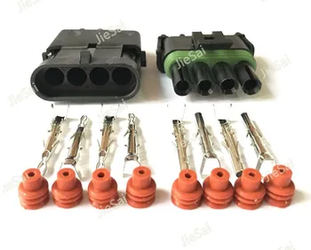 

4 Pin 12015797 12010974 Female Male Weather Pack Electrical Wire 2.5 Connector Plug Sealed Wiring Automobile Connectors