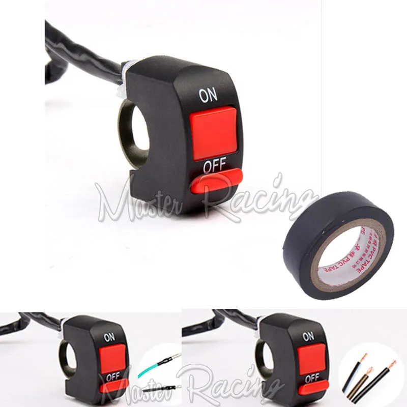 Universal Motorcycle Bike headlight switch LED switch laser lamp electric Kill Stopswitch