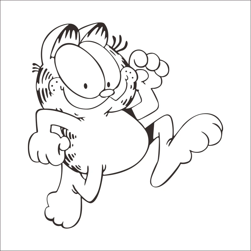 CHM-DCTAL-Garfield pared gato de dibujos animados детские наклейки vinilo autoadhesivo Adhesivos para ninos-g1520 | Дом и сад